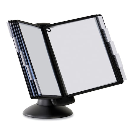 Durable Office Products SHERPA Motion Desk Reference System, 10 Panels, Black Borders 5539-01